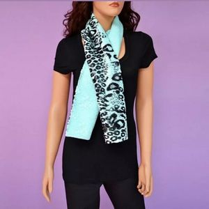 NWT Scarf Microsuede Animal Print Polyester OSFA!